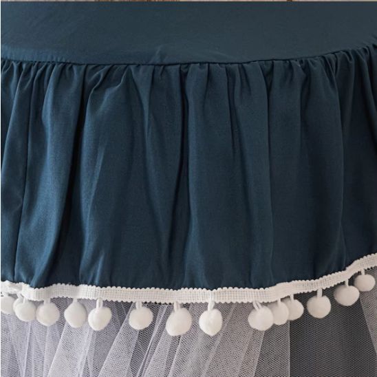 ciel de lit avec double tissu