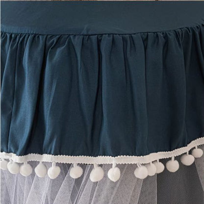 ciel de lit avec double tissu