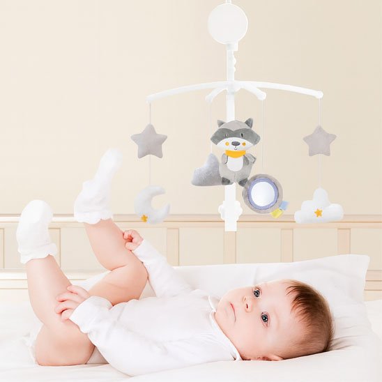 Mobile bebe suspendu senssoriel