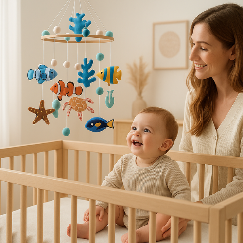 mobile bebe decoration ideale pour une chambre bebe