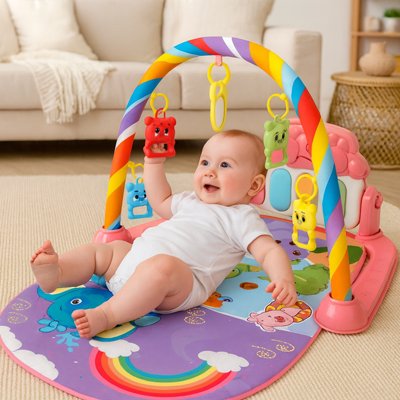 Tapis eveil bebe mauve
