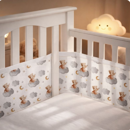 tour de lit respirant oursons pense pour mieux respirer