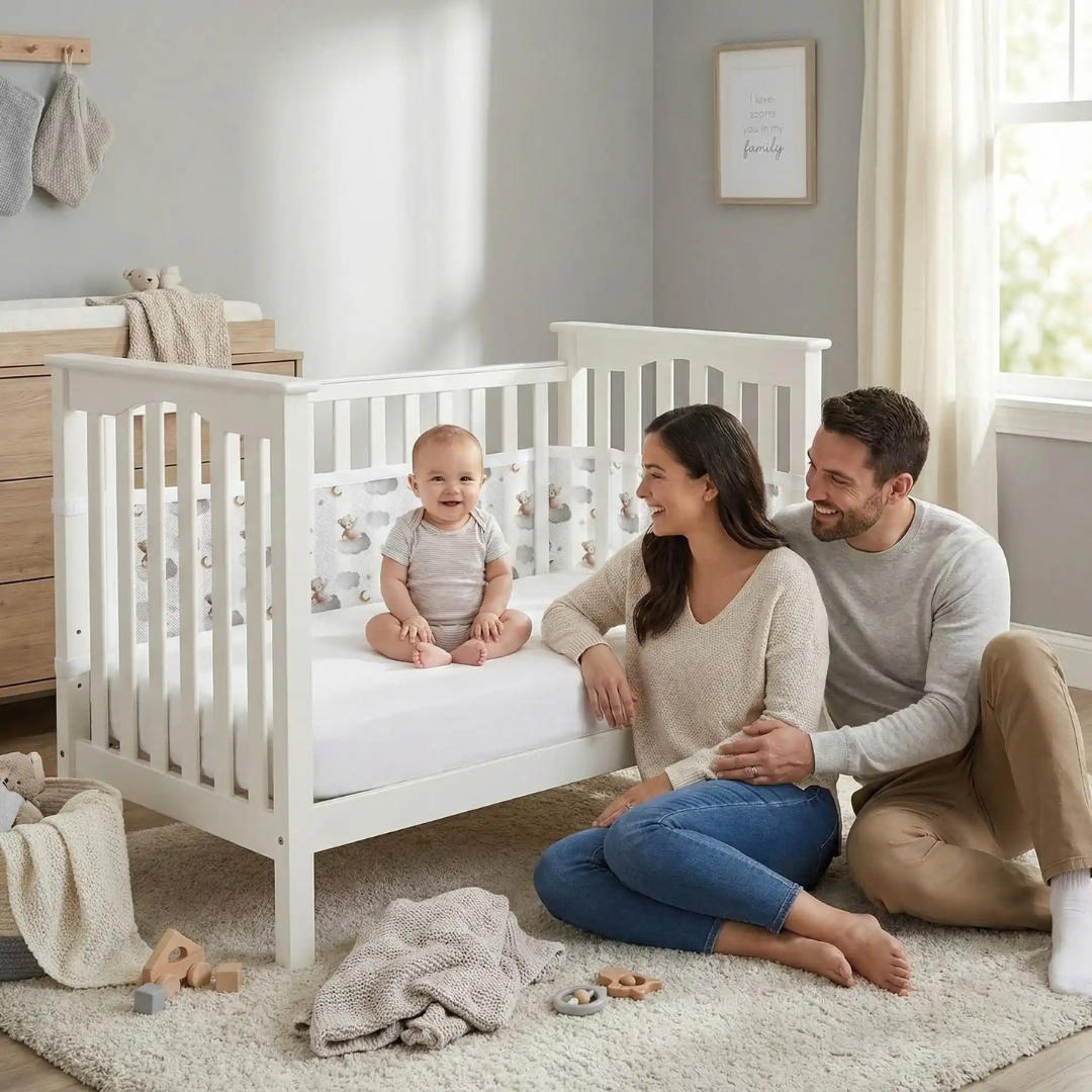 tour de lit respirant rassurant pour les parents