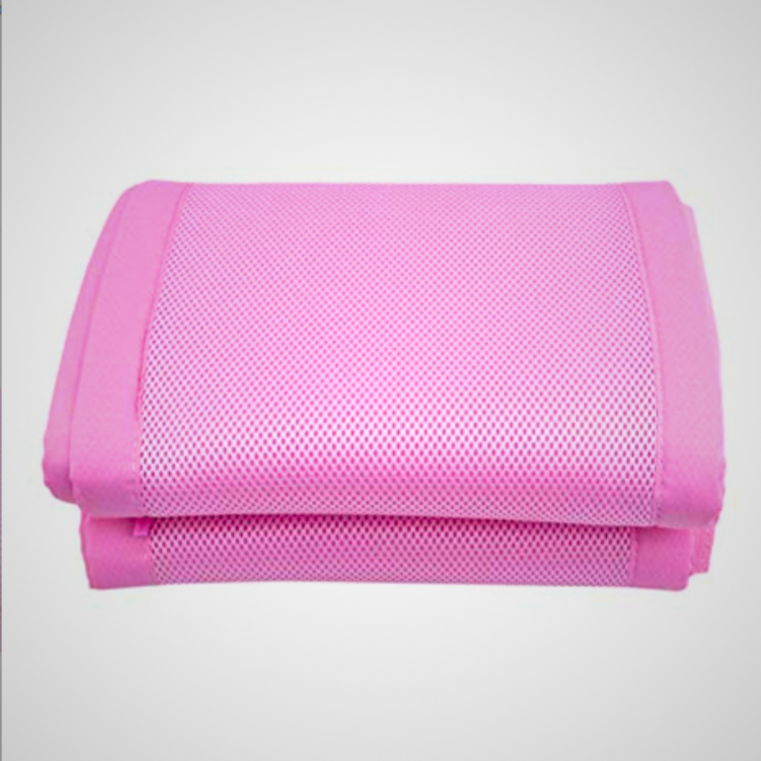 tour de lit respirant rose poudre