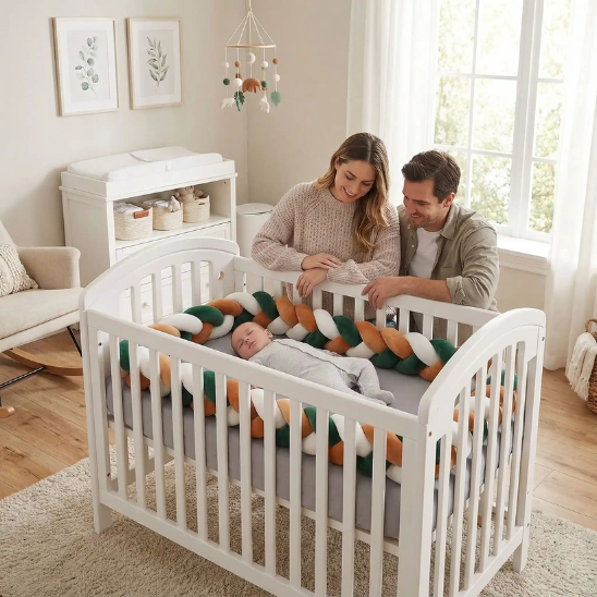 tour de lit tresse cocon tresse pense pour bebe