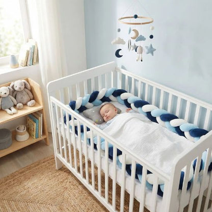 tour de lit tresse une protection douce sans rigidite
