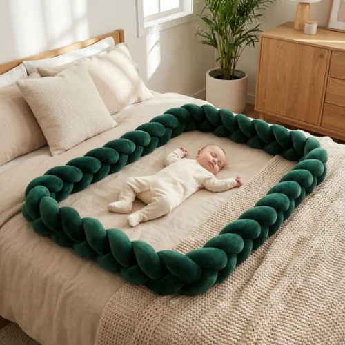 tresse de lit confort avec bebe qui dort